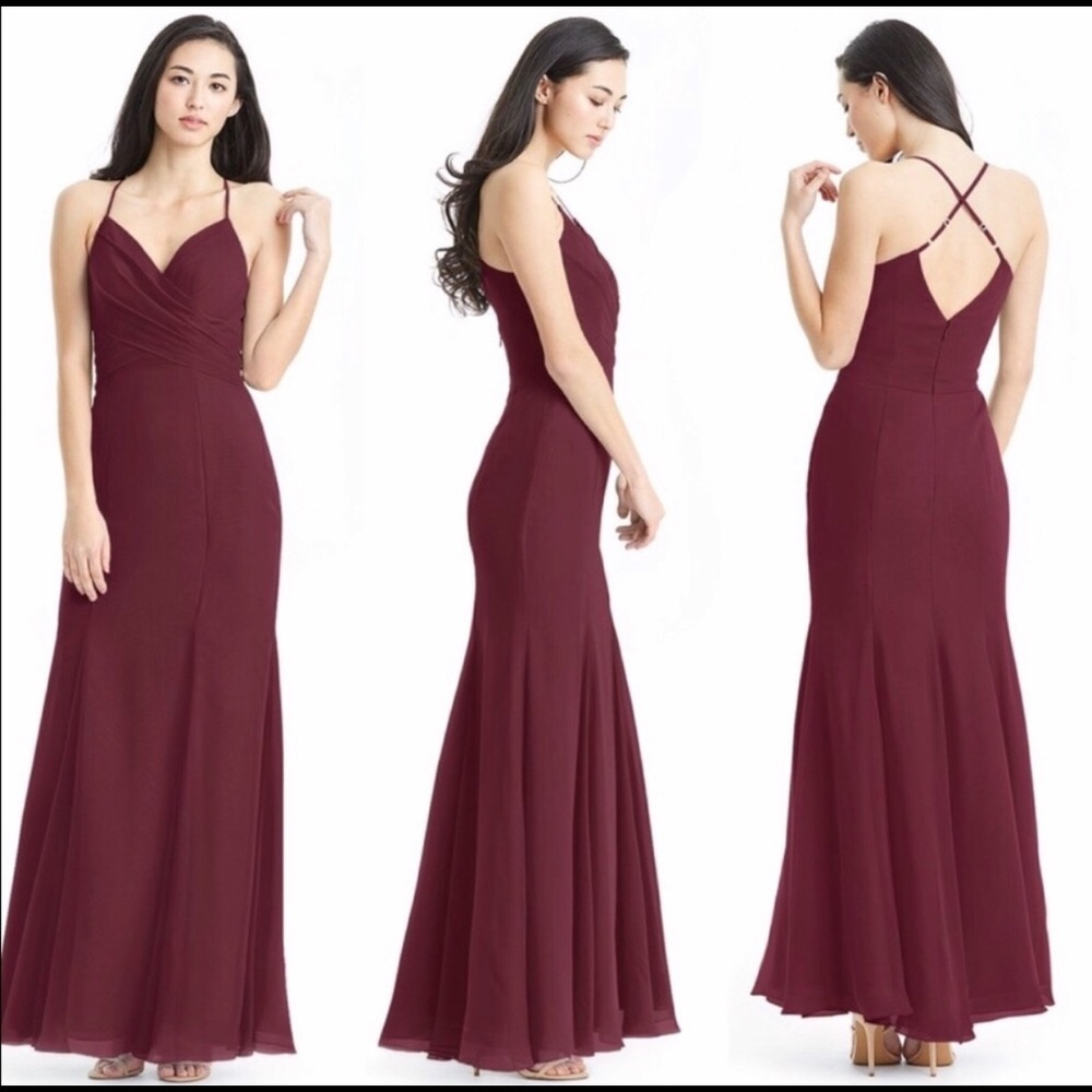 Azazie Carolina Bridesmaid Dress in Cabernet